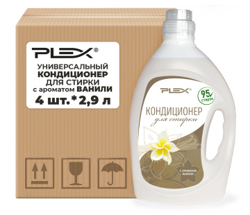 Универсальный гель для стирки с ароматом Ванили PLEX 2.9л*4шт