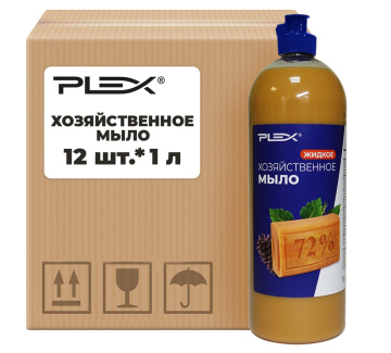 Хозяйственное мыло жидкое PLEX 1 л x 12 шт