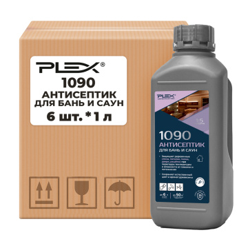 Антисептик для бань и саун PLEX 1090 1 л x 6 шт