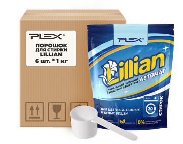 Порошок для стирки PLEX LILLIAN 1кг*6шт  дой-пак