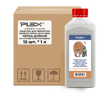 Средство для обработки вымени перед дойкой PLEX UDDER CLEAN 1л*12шт