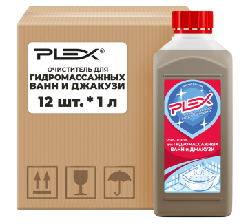 Очиститель для гидромассажных ванн и джакузи PLEX 1л*12шт