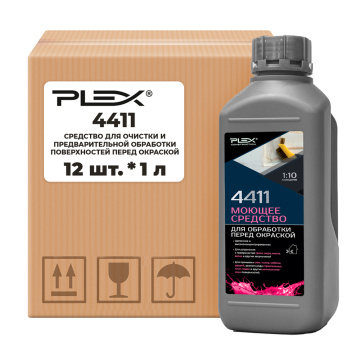 4411 Средство для очистки и предварительной обработки поверхностей перед окраской PLEX 1л*12шт