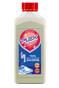 Гель для устранения засоров PLEX ИНТЕР 1л*12шт