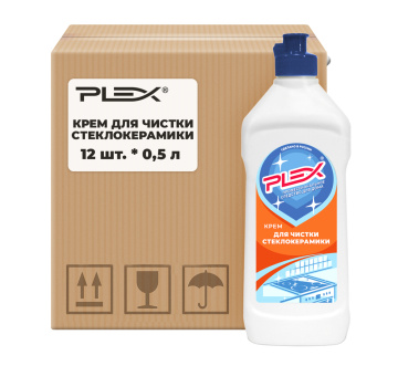 Крем для чистки стеклокерамики PLEX 500мл*12шт