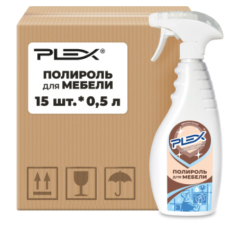 Полироль для мебели PLEX  500мл*15шт