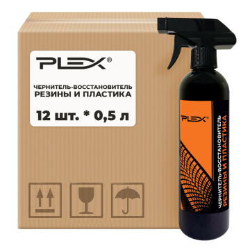 Чернитель-восстановитель резины и пластика PLEX NEROGOMME EX 500 мл x 12 шт