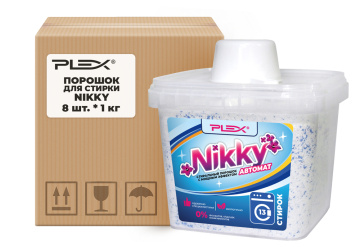 Порошок для стирки PLEX NIKKY 1 кг x 8 шт