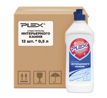 Очиститель щелочной пенный с хлором для каменных и плиточных поверхностей PLEX 500мл*12шт