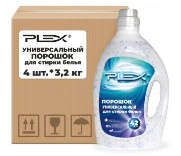 Универсальный стиральный порошок PLEX 3,2 кг x 4 шт