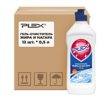 Гель-очиститель жира и нагара PLEX 500мл*12шт