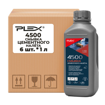 Смывка цементного налёта PLEX 4500 1 л x 6 шт