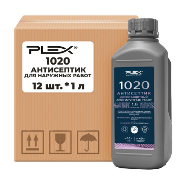 1020 Антисептик для наружных работ PLEX 1л*12шт