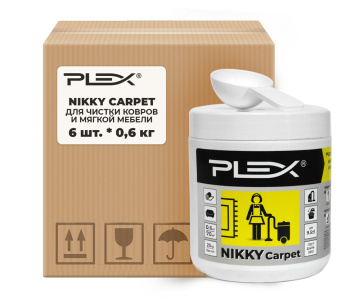 Порошок для чистки ковров и мягкой мебели PLEX NIKKY CARPET 600 гр x 6 шт