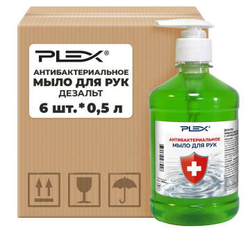 Жидкое мыло для рук ДЕЗАЛЬТ PLEX 500 мл x 6 шт