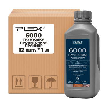 6000 Грунтовка пропиточная Праймер PLEX 1л*12шт