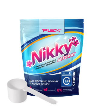 Порошок для стирки PLEX NIKKY 1 кг дой-пак